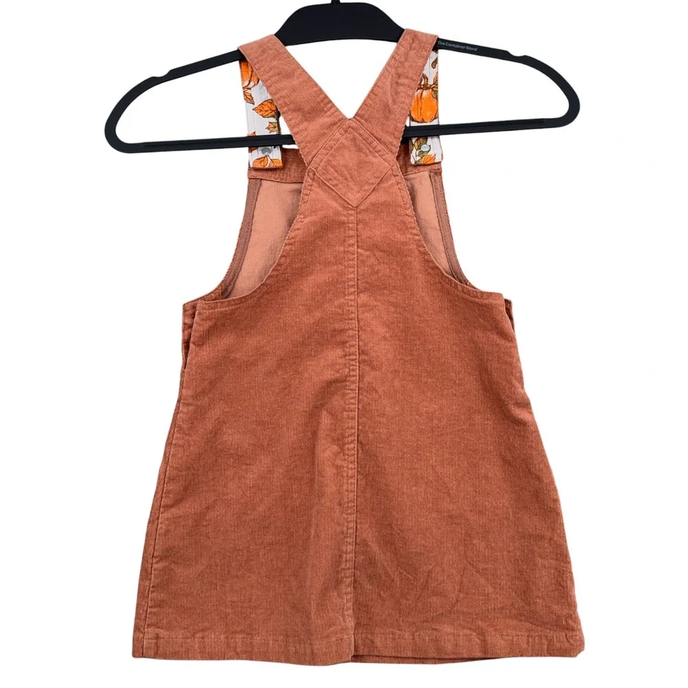 Cynthia Rowley Pinafore Jumper Dress Girls Size‎ 5 Corduroy Rust Orange